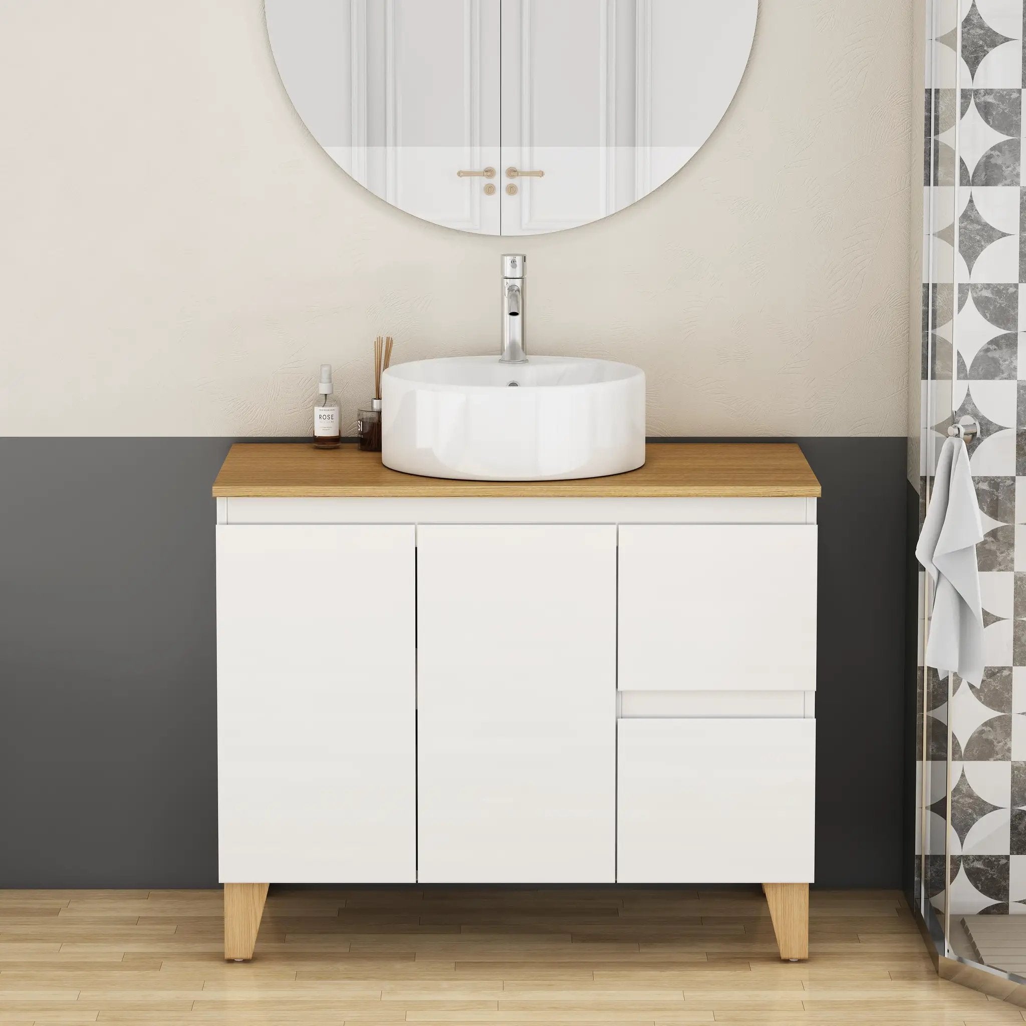 36-Inch Modern Bathroom Vanity with Sink Combo by HouseOfZazla