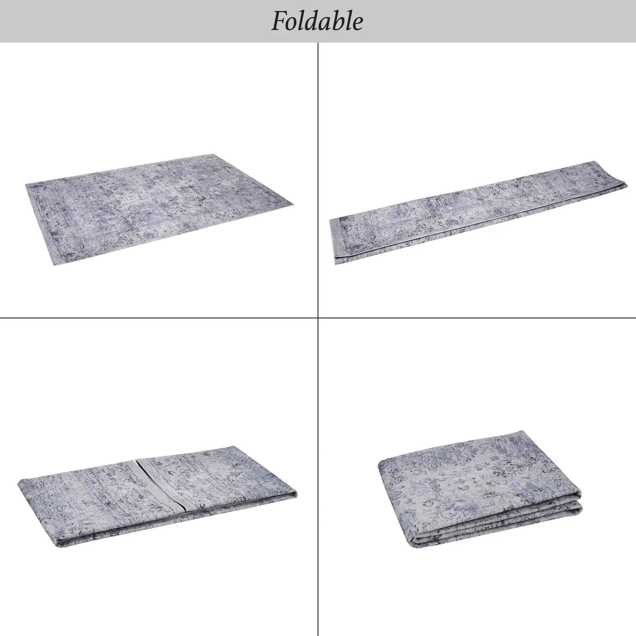 Maval - 2' X 3' Washable Area Rug - Blue / Cream by Unique Piece Furniture