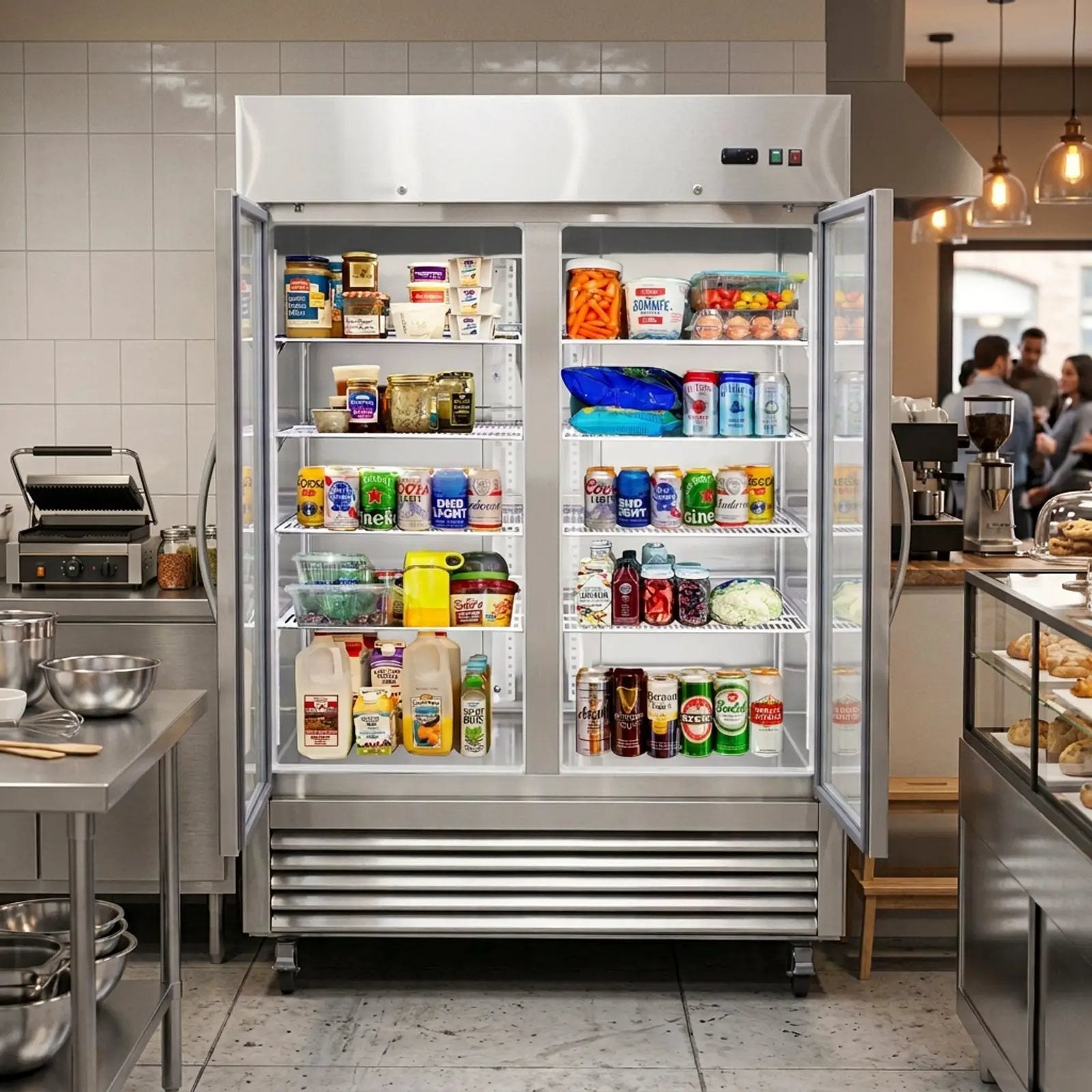 54"W Commercial Refrigerator with Glass Doors by HouseOfZazla