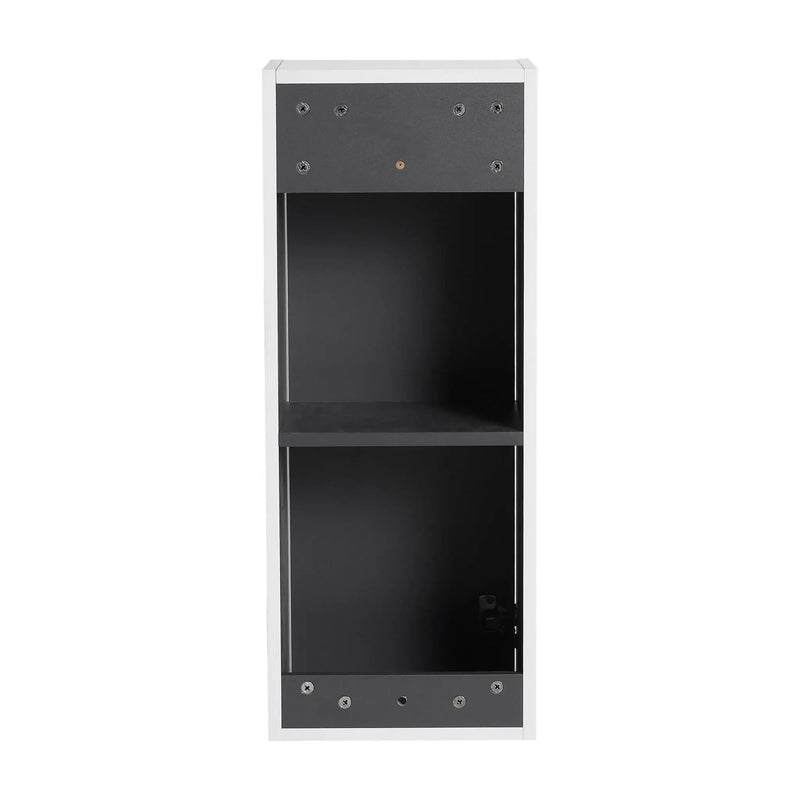 Modern Wall Mounted Bathroom Vanity With Resin Sink And Side Cabinet - Brown Ebony by HouseOfZazla