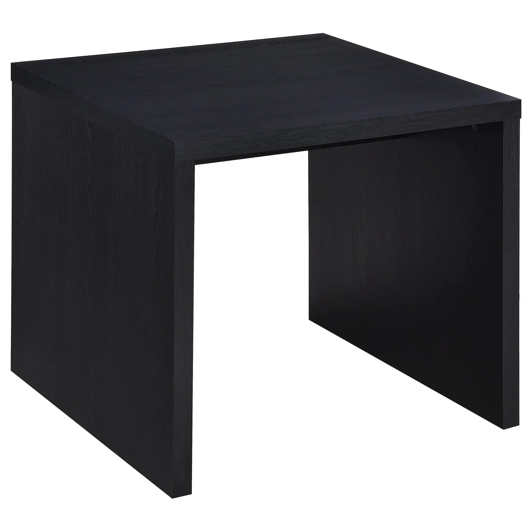 Knapp Engineered Wood Square Side End Table Black by Unique Piece Furniture