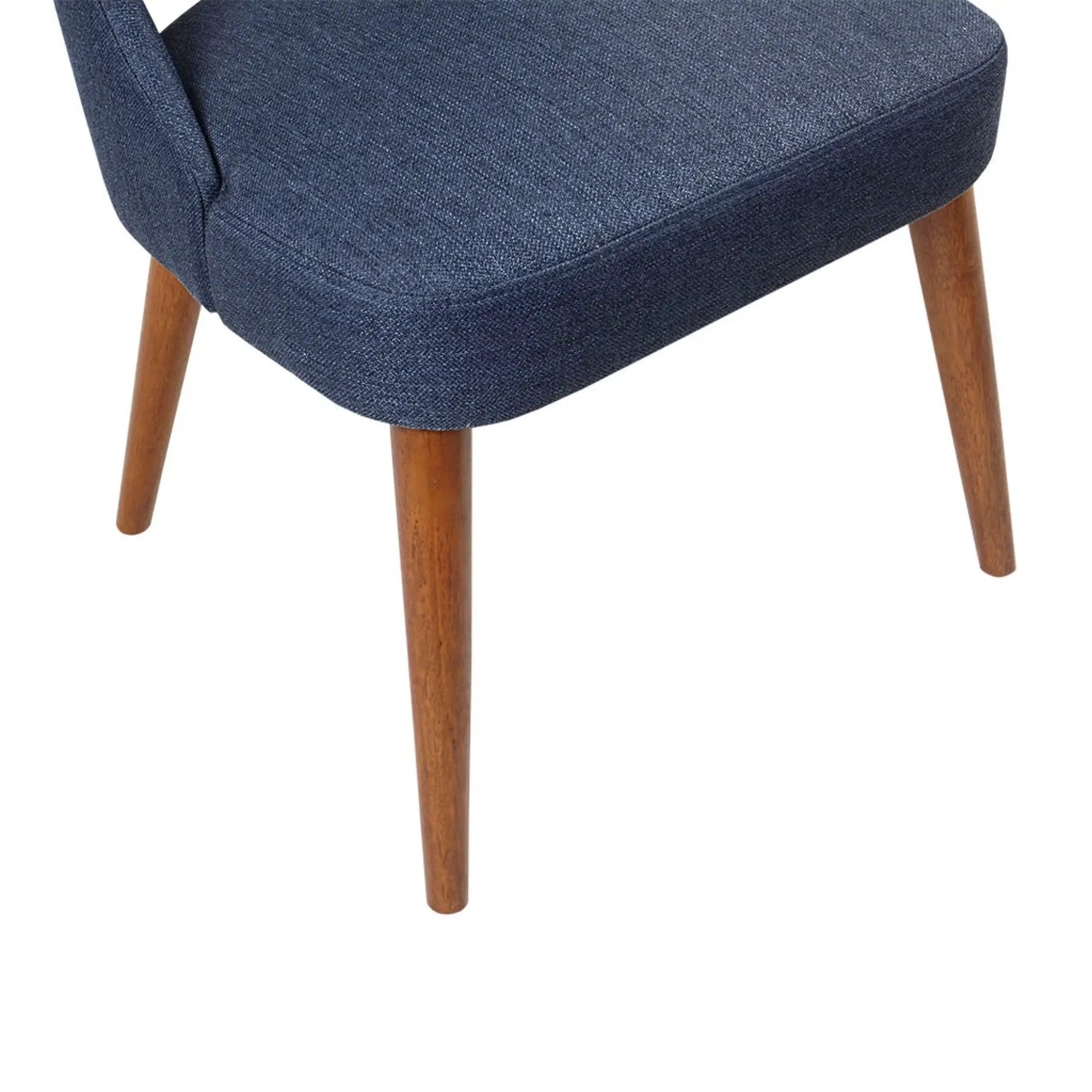 Dining Side Chair Upholstered Textured (Set of 2) - Navy by HouseOfZazla