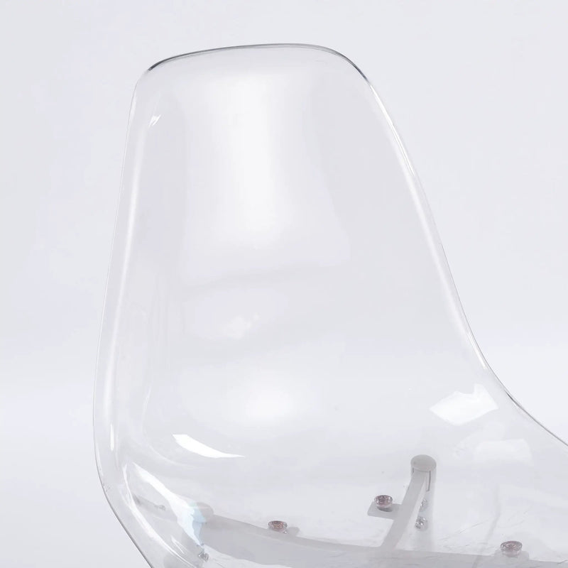 Transparent Dining Chair (Set of 4) - Matte White
