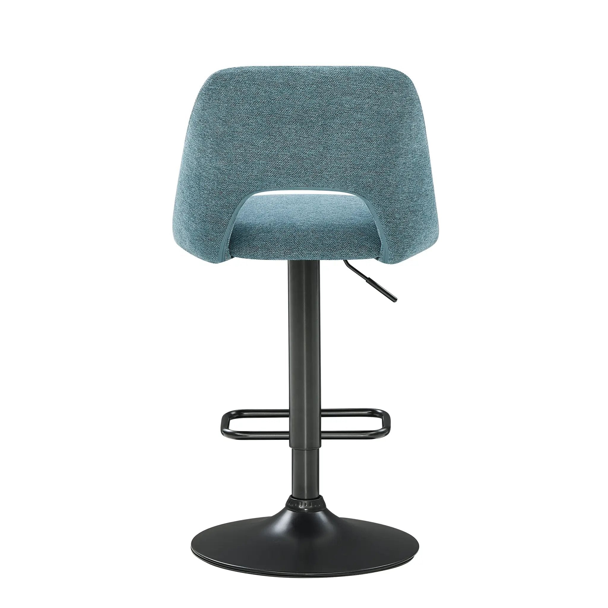Nuvia Contemporary Adjustable Barstool with Upholstered Swivel Seats, Set of 2 by HouseOfZazla