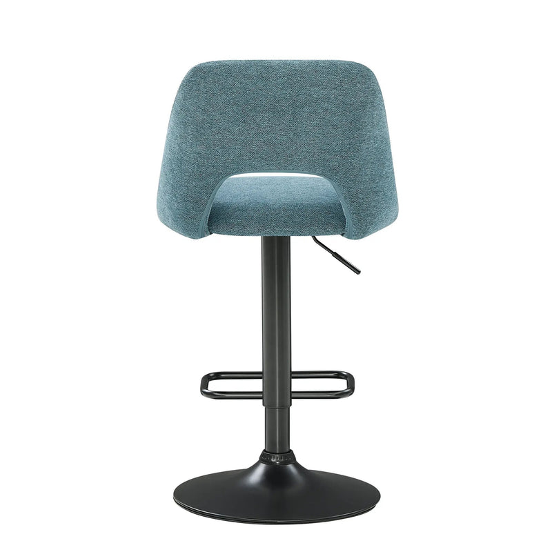 Nuvia Contemporary Adjustable Barstool with Upholstered Swivel Seats, Set of 2 by HouseOfZazla