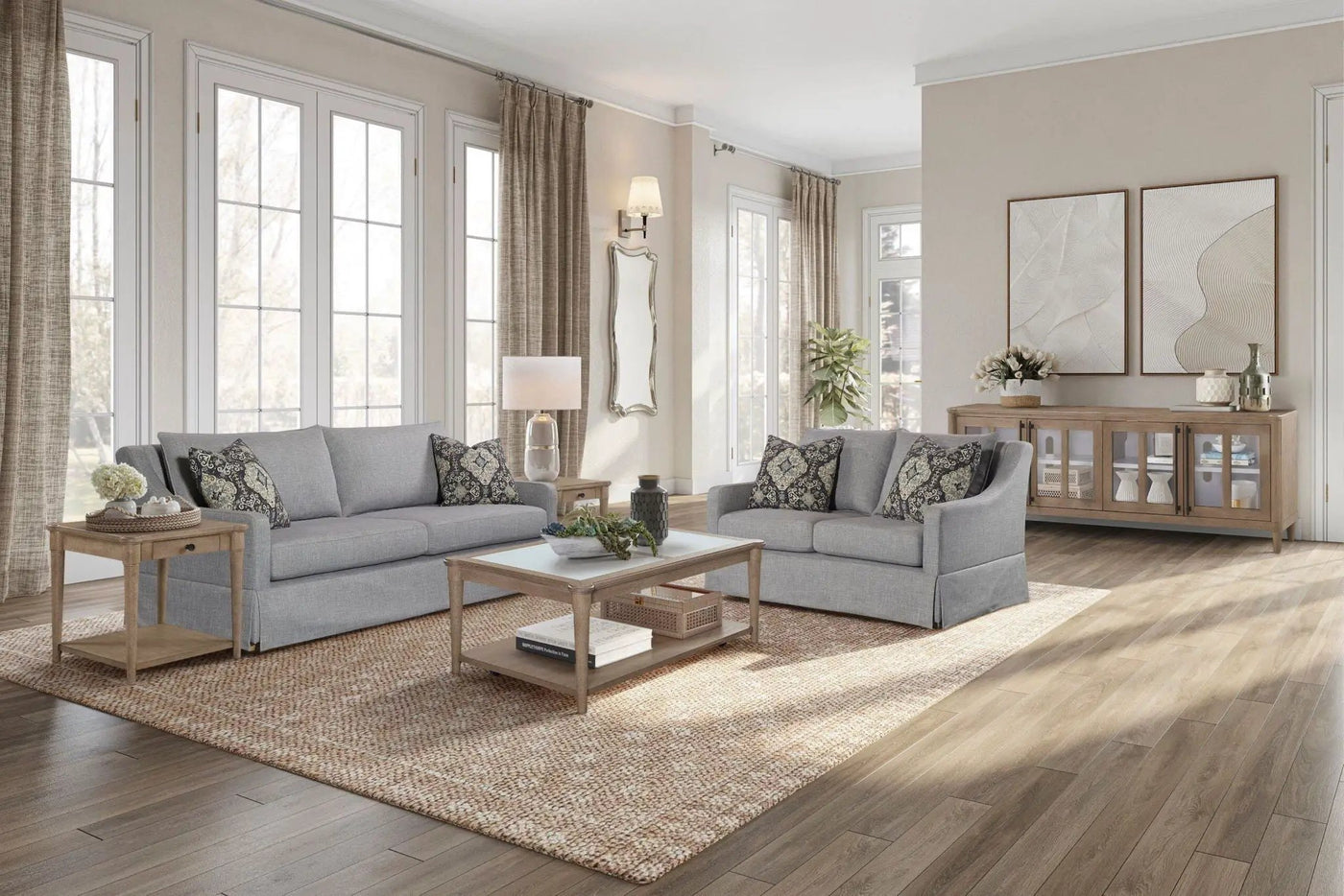 Sofa With 3 Reversable Cushions And 2 Pillows by HouseOfZazla
