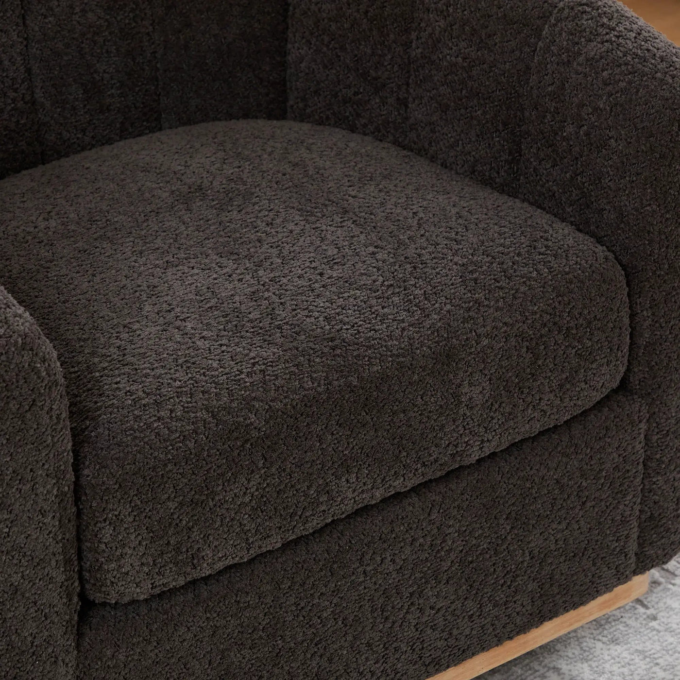 Swivel Upholstered Barrel Chair With Metal Base by HouseOfZazla