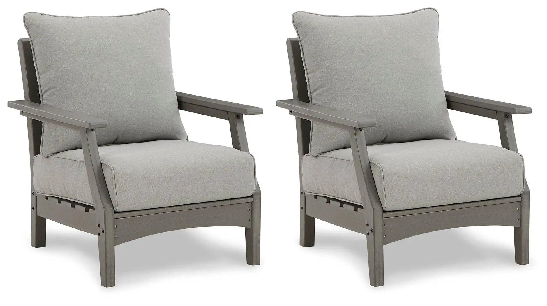 Visola - Lounge Chair w/Cushion (Set of 2) - Gray by Unique Piece Furniture