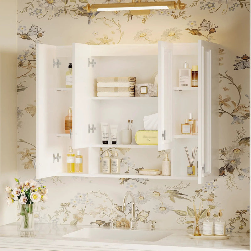 Wall Mounted Bathroom Cabinet With 5 Adjustable Shelves by HouseOfZazla
