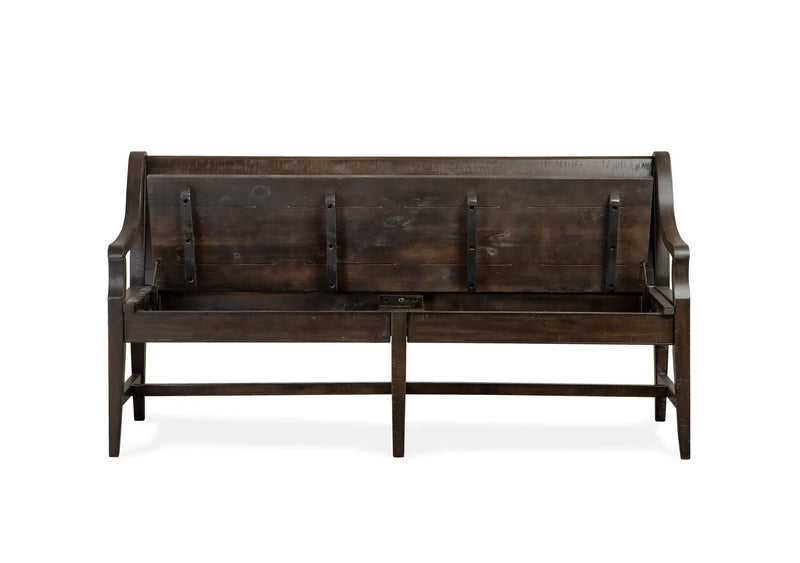 Westley Falls - Bench With Back - Graphite by Unique Piece Furniture