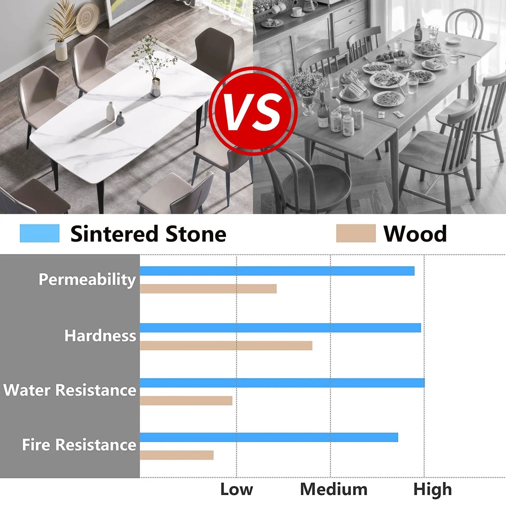 70.87" Modern Artificial Stone Curved Black Metal Leg Dining Table, Can Accommodate 6-8 People - White / Black by HouseOfZazla