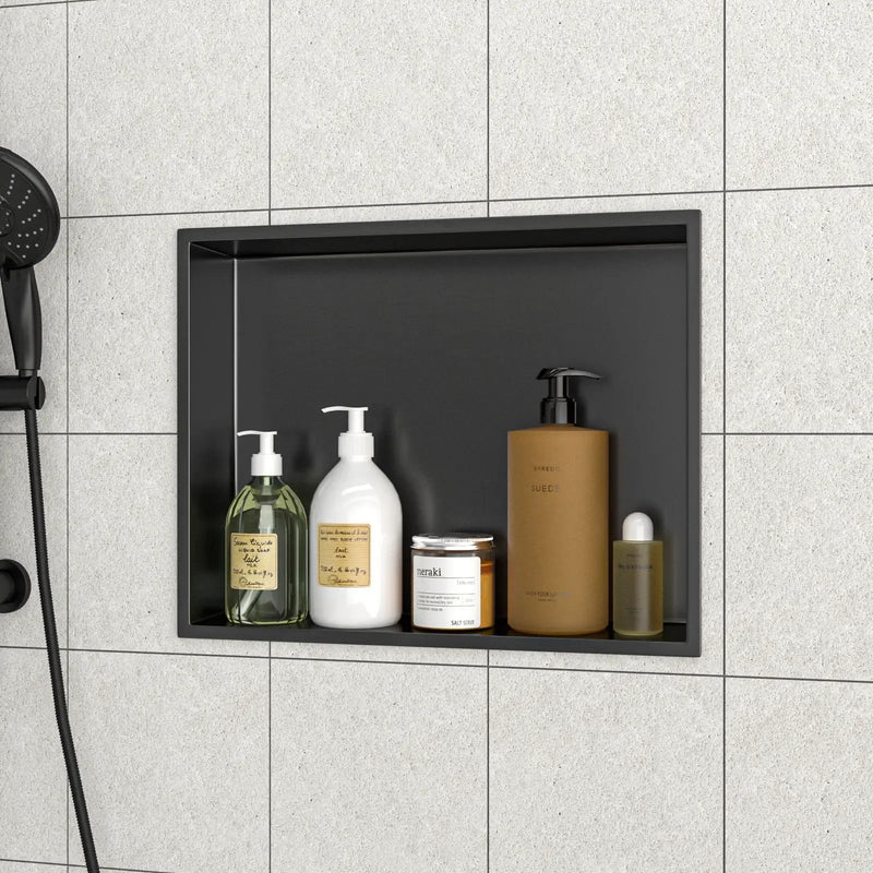 Stainless Steel Shower Niche With Seamless Design For Bathroom Storage by HouseOfZazla