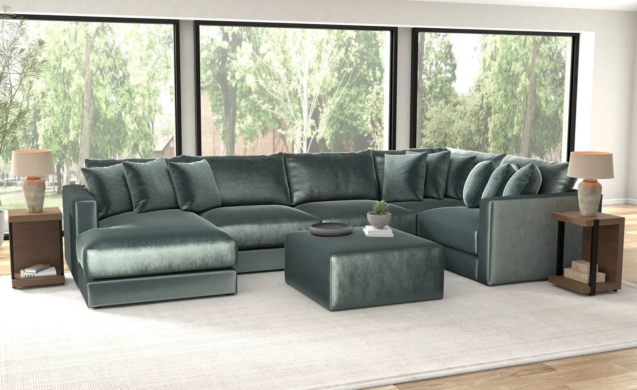 Remington - Modular Sofa And Cocktail Ottoman by Unique Piece Furniture
