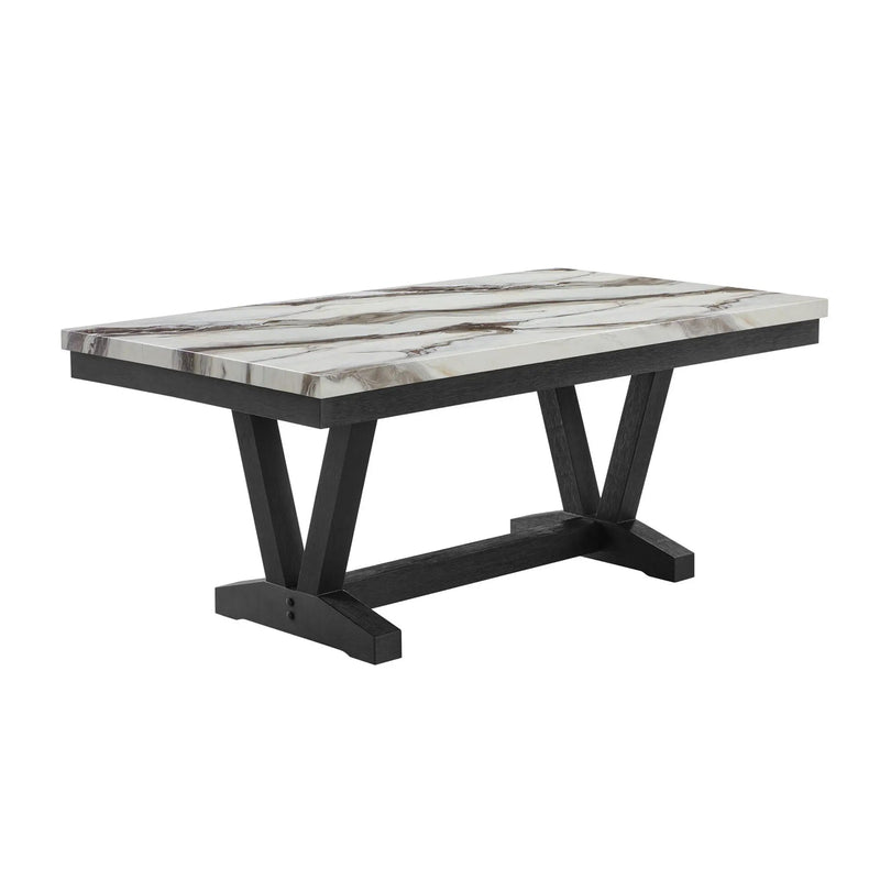 Panda - Dining Table And Trestle Base - Black by HouseOfZazla