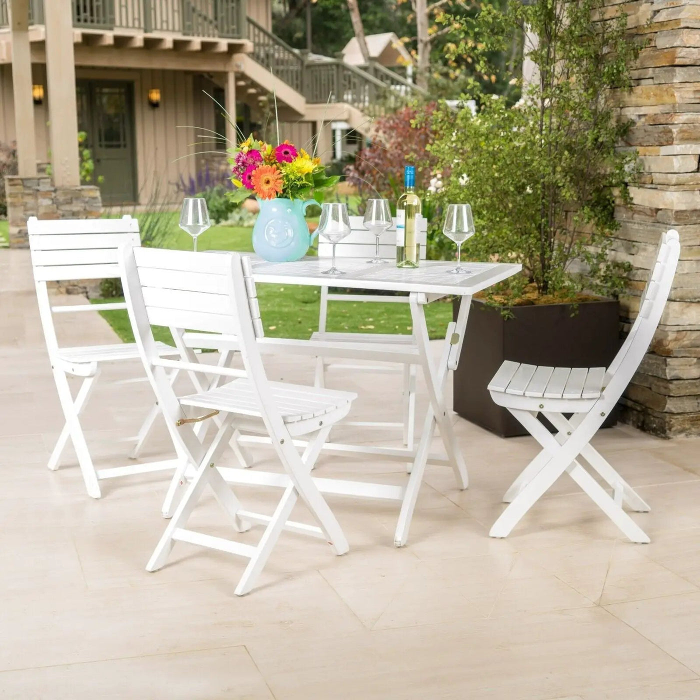 Positano Foldable Dining Set by HouseOfZazla