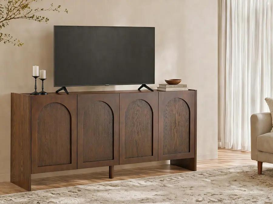 Mid-Century Modern 4-Door Credenza Sideboard by HouseOfZazla