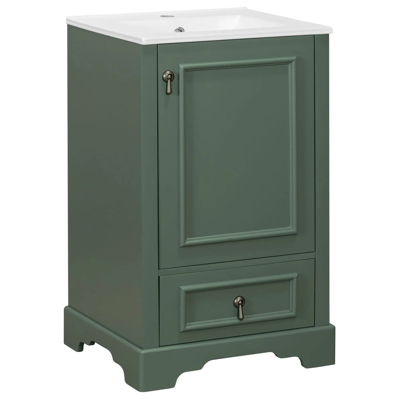 Bathroom Vanity With Sink, Soft Close Door, Adjustable U-Shaped Shelf by HouseOfZazla