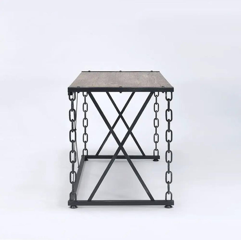 Jodie - Console Table - Rustic Oak / Antique Black by Unique Piece Furniture