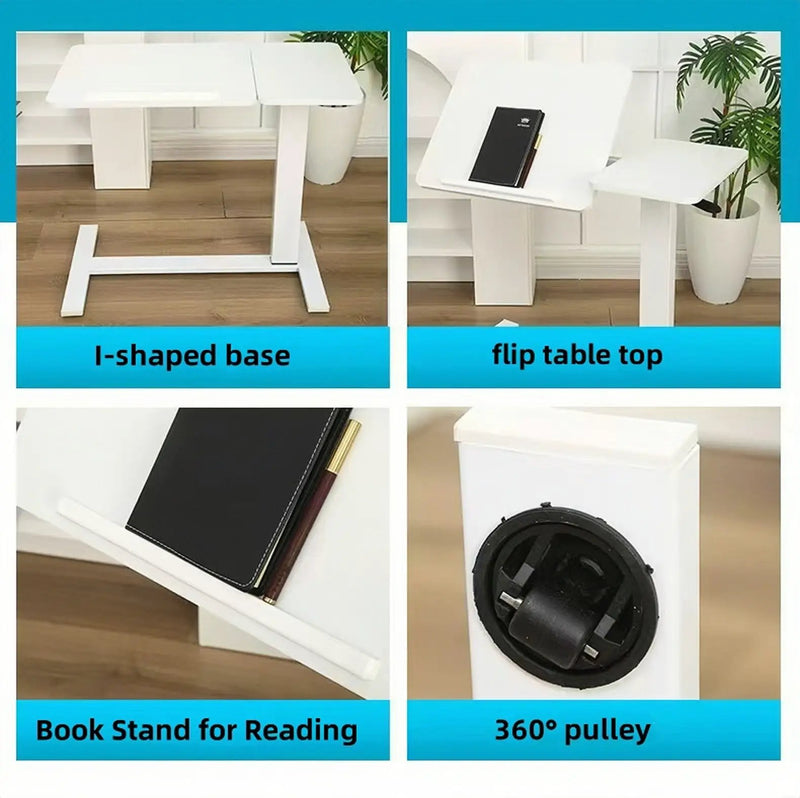 Overbed Bedside Desk, Mobile Rolling Laptop Stand by HouseOfZazla