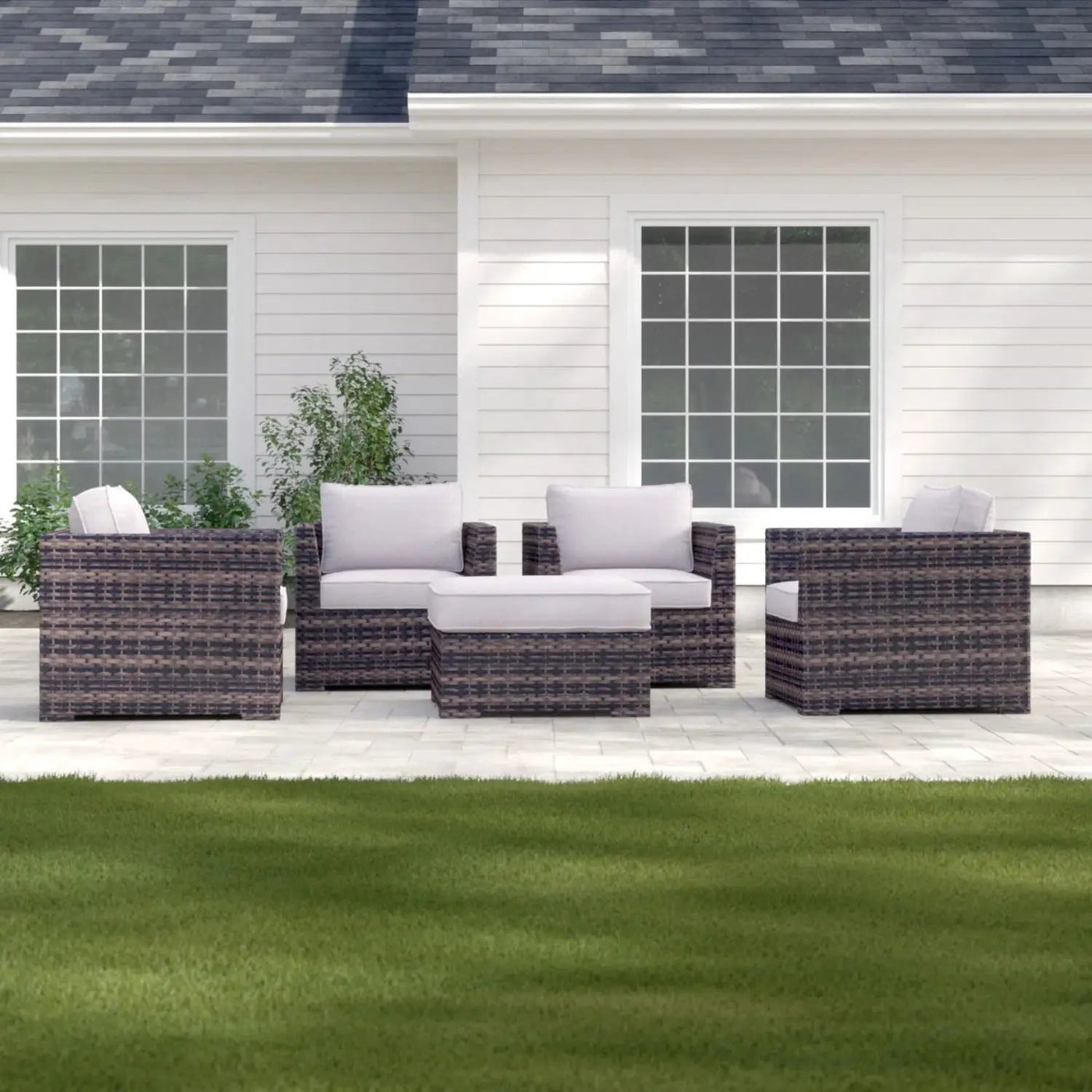 Outdoor Patio Chair Set For Patio With Foam Cushions by HouseOfZazla