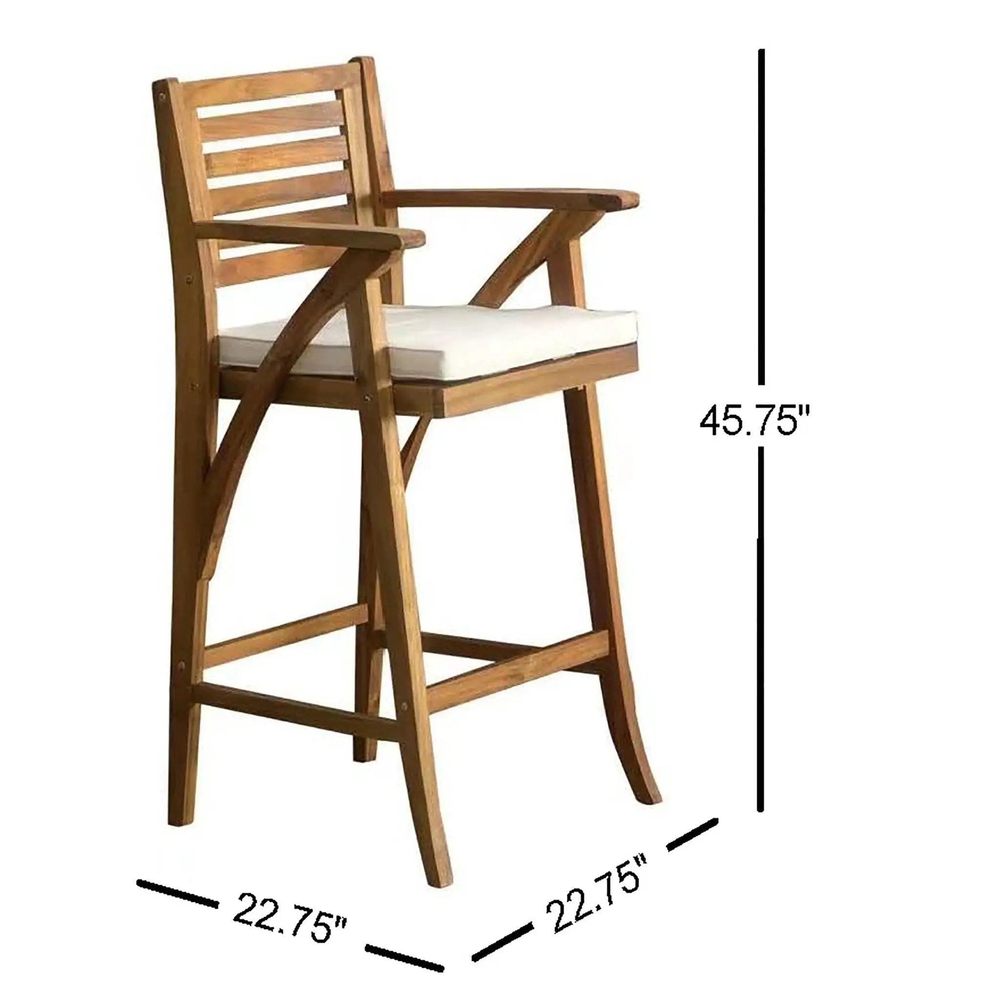 Barstool With Soft Curved Lines And Sturdy Frame (Set of 2) - Brown by HouseOfZazla
