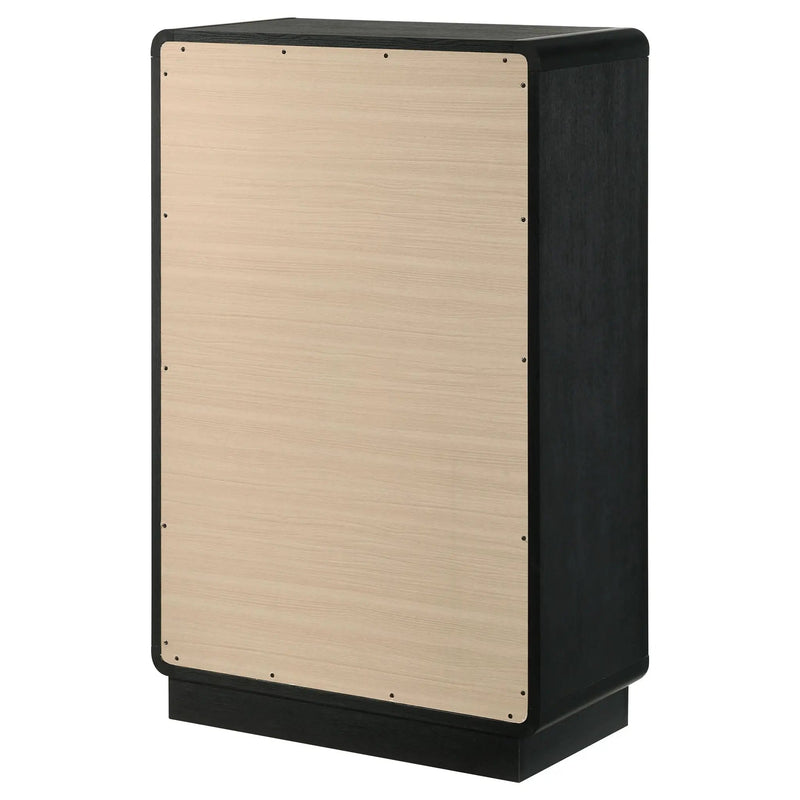 Burton - 5 Drawer Chest Of Drawers - Black by HouseOfZazla