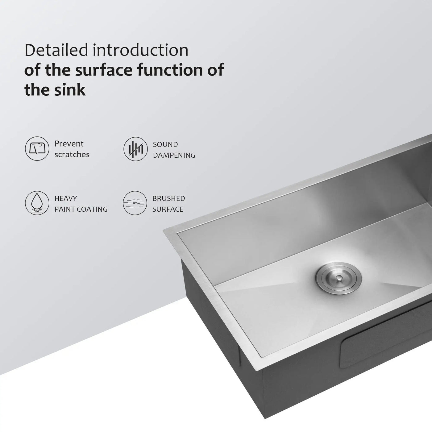 Undermount Stainless Steel Kitchen Sink, Deep Single Bowl Basin by HouseOfZazla