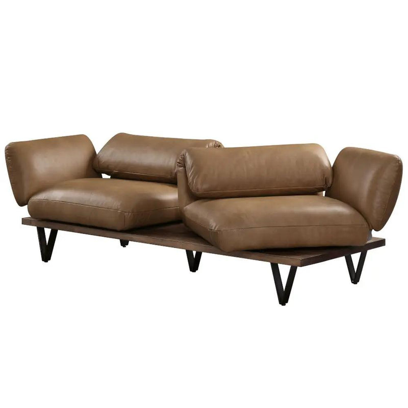 Narech - Sofa With Swivel - Nutmeg Top Grain Leather by Unique Piece Furniture