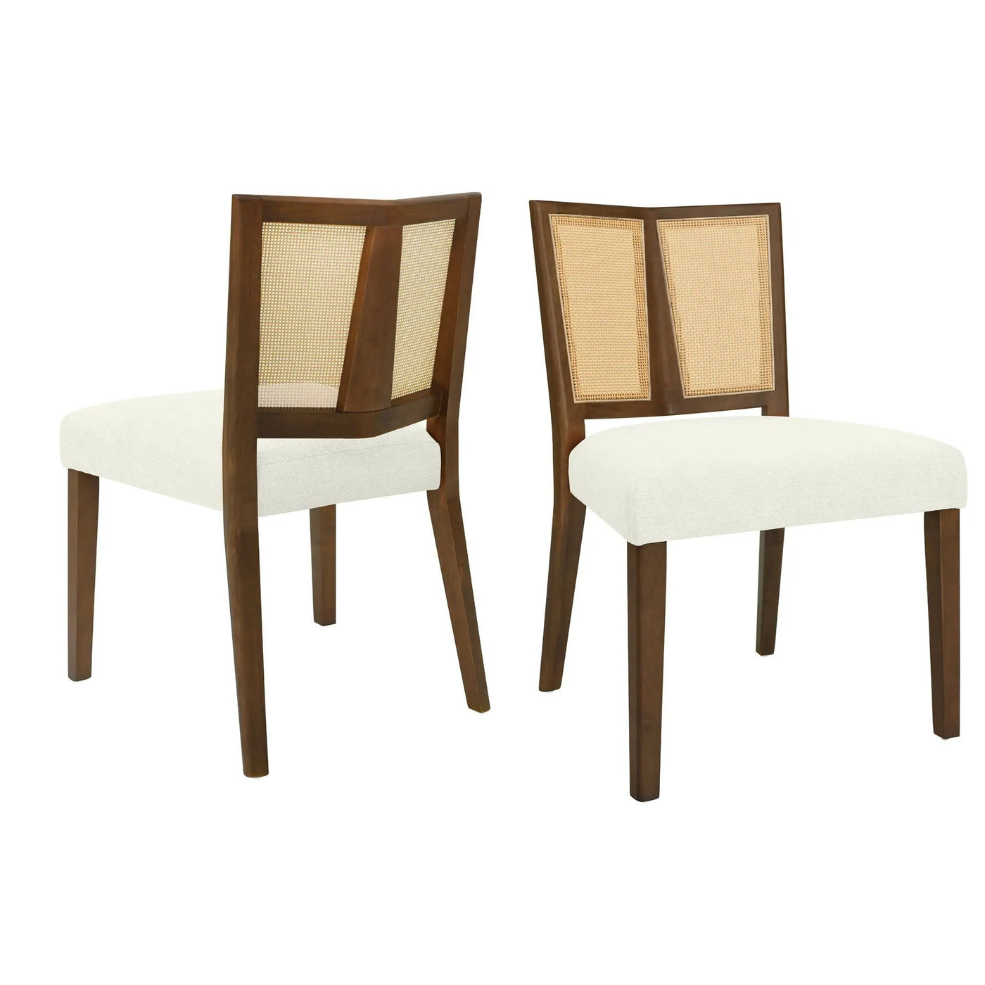 Mid Century Rattan Dining Chair Without Arms Set by HouseOfZazla