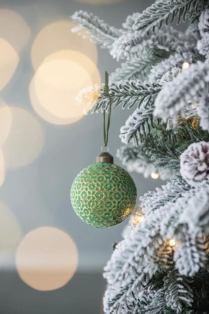 Christmas Ball Ornaments, Glass Decorative Hanging Ball Christmas Tree Ornaments For Holiday Party Decorations by HouseOfZazla