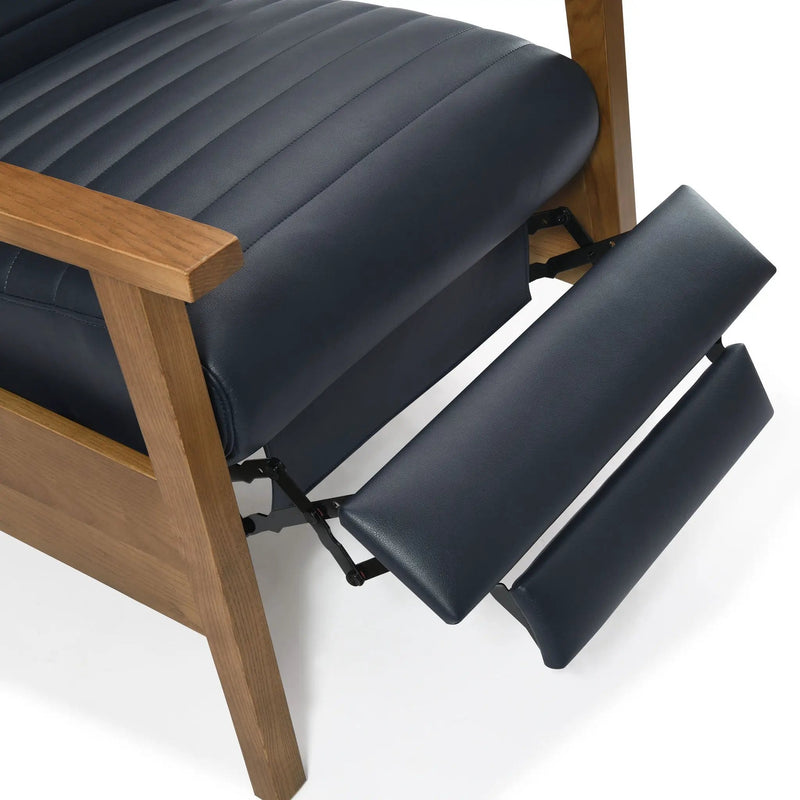 Asher - Modern Push Back Recliner With Wood Arms by Unique Piece Furniture