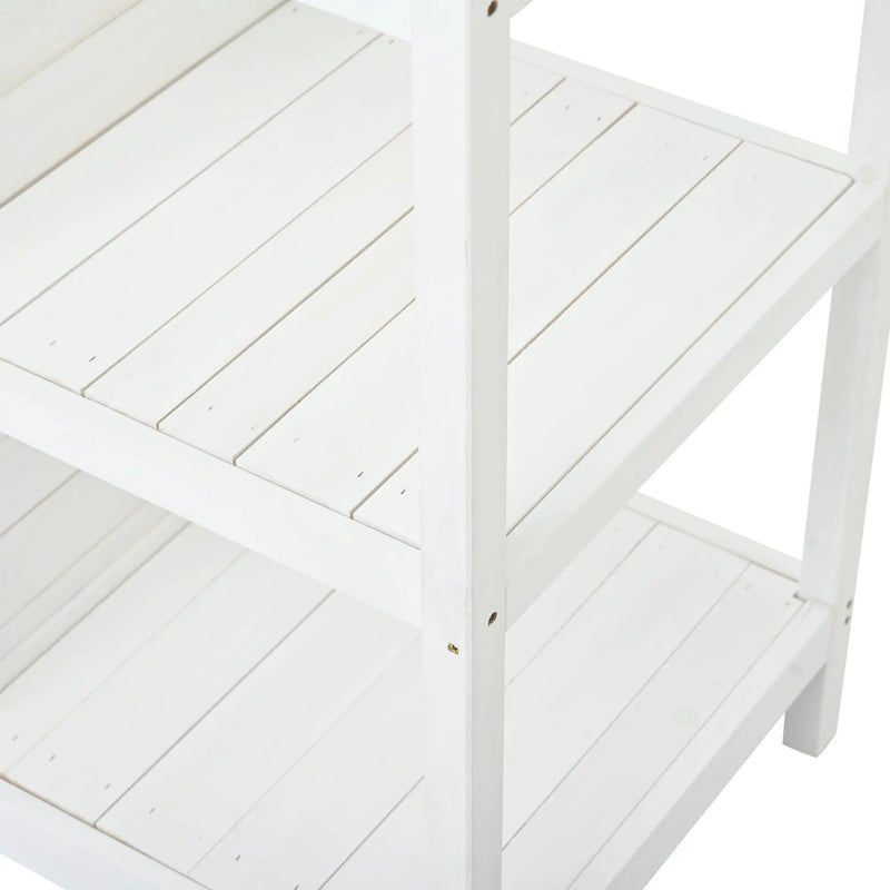 Topmax 66" Large Outdoor Farmhouse Wooden Potting Bench Table by HouseOfZazla