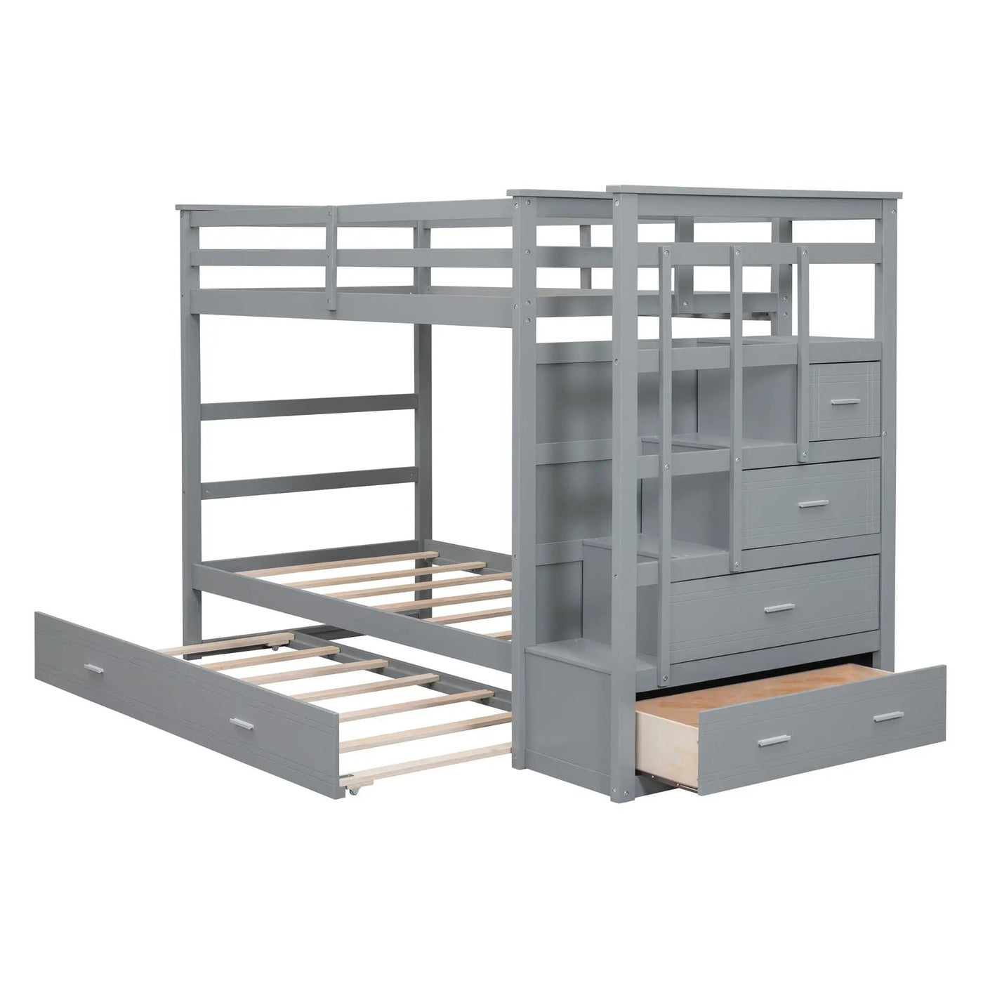 Bunk Bed With Trundle And Staircase by Unique Piece Furniture