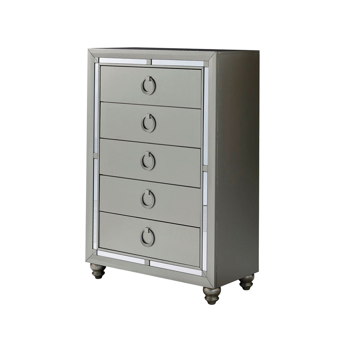 Gemstone Silver Accent Chest with Mirror Accents - Chloe, photo 5 of 6