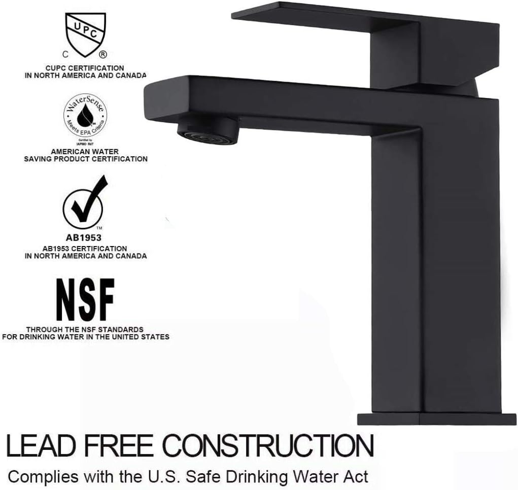 Single Handle Bathroom Faucet, Matte by HouseOfZazla
