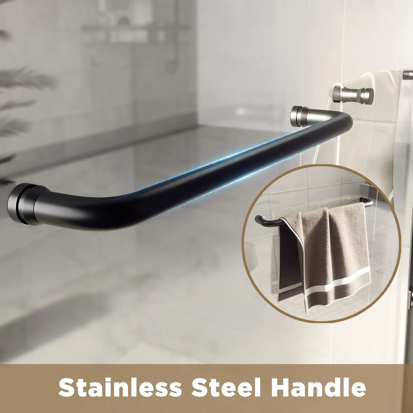 Double Sliding Shower Door With Explosion Proof Film by HouseOfZazla