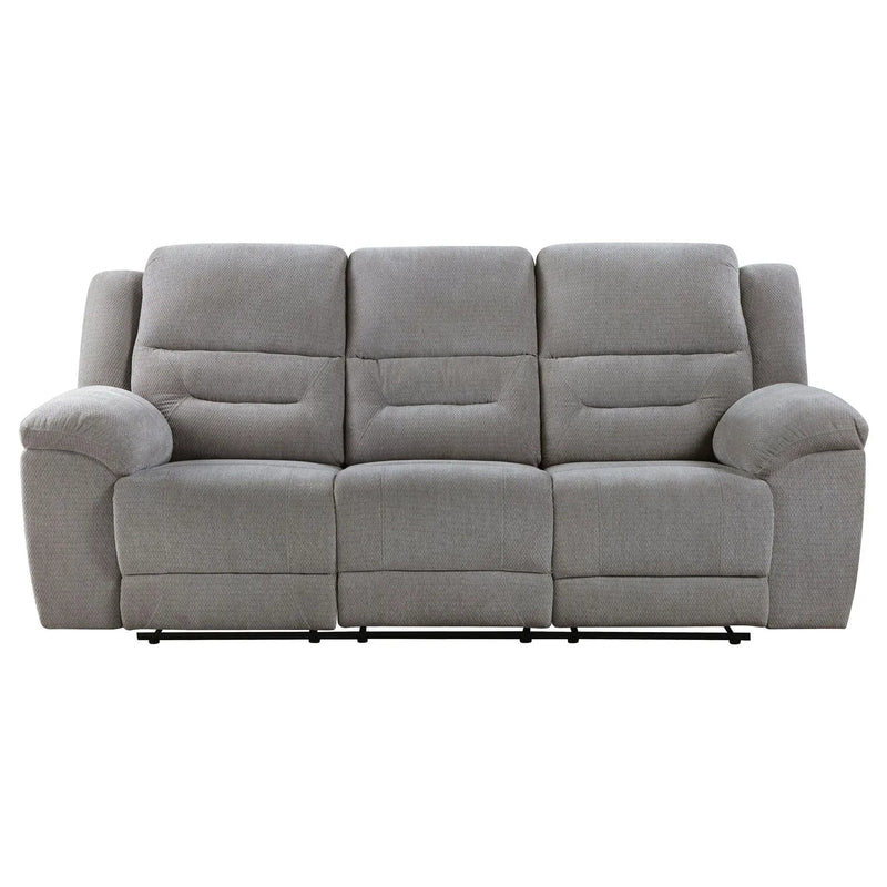 Gilson Chenille Upholstered Reclining Sofa Grey by Unique Piece Furniture