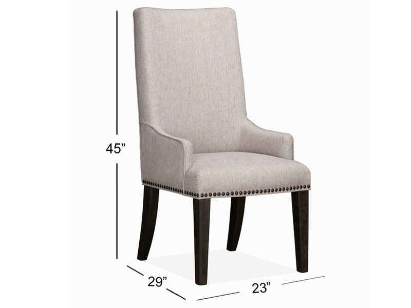 Bellamy - Upholstered Host Chair (Set of 2) - Peppercorn, photo 4 of 7