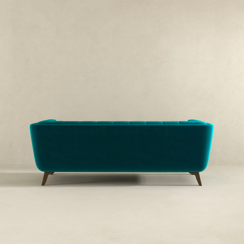 Addison Large Teal Velvet Sofa by HouseOfZazla