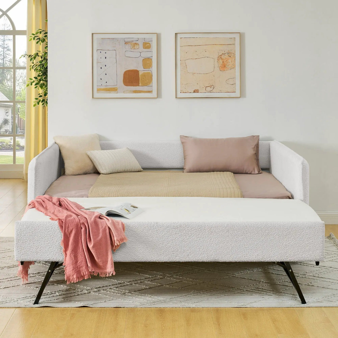 Upholstered Daybed With Pop Up Trundle by Unique Piece Furniture