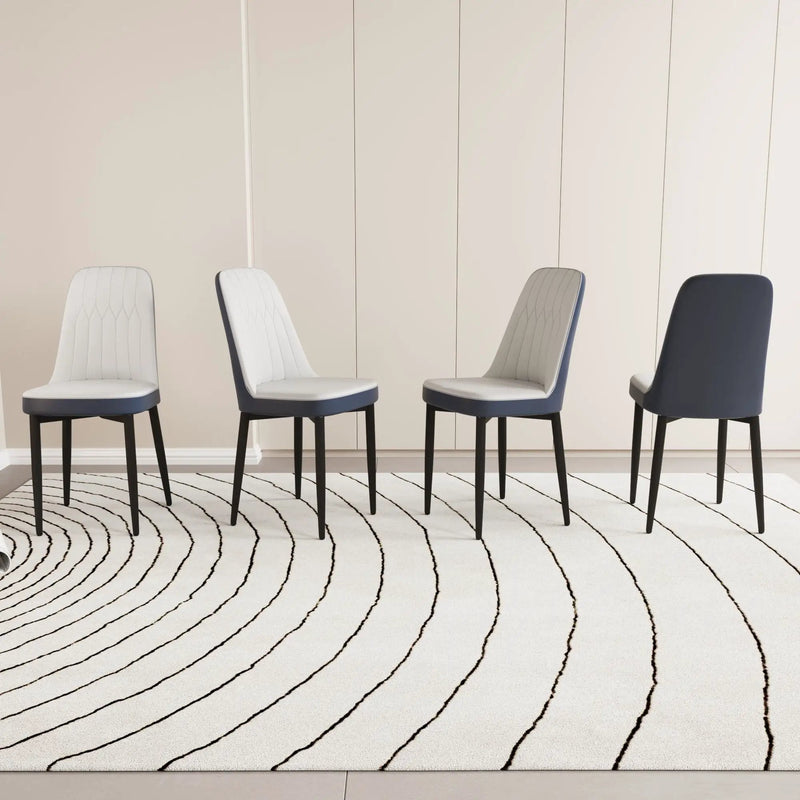 Modern Dining Chair With Cushions And Metal Legs by Unique Piece Furniture
