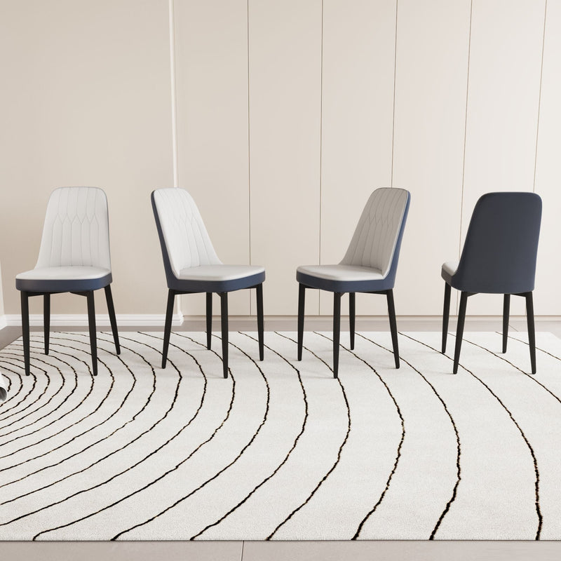 Modern Dining Chair With Cushions And Metal Legs by Unique Piece Furniture