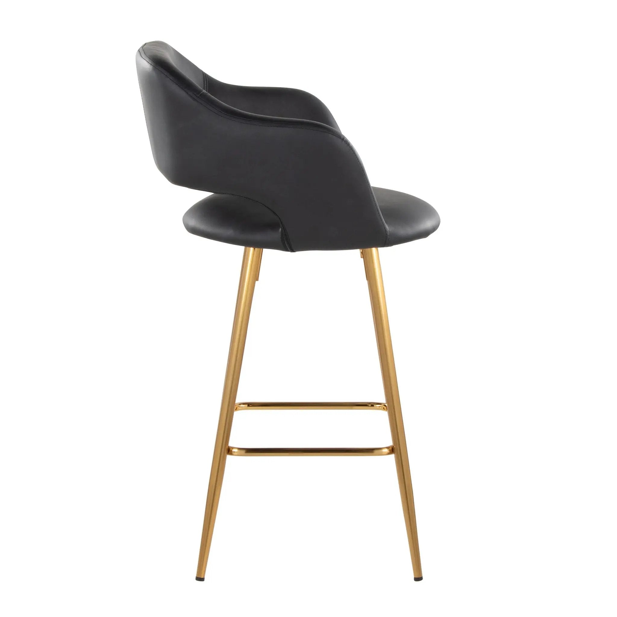Margarite - Contemporary Fixed Height Counter Stool With Footrest (Set of 2) With Square by HouseOfZazla