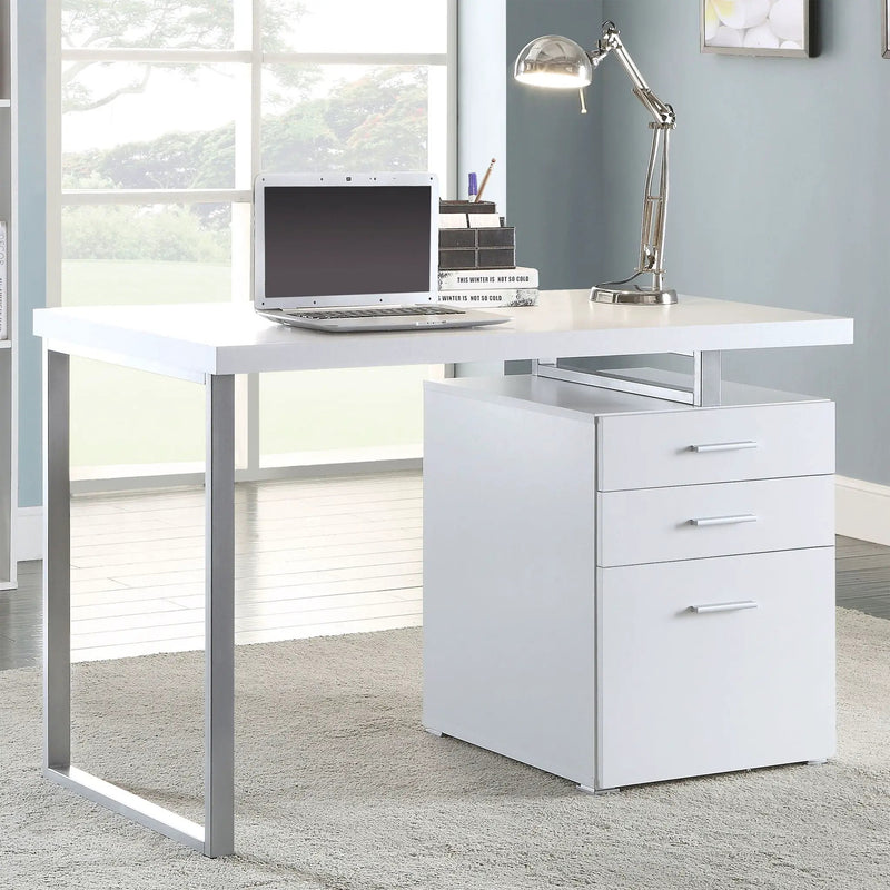 Brennan 47-inch 3-drawer Office Computer Desk White by Unique Piece Furniture