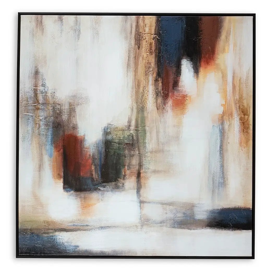 Pigeonford - Wall Art - White / Teal / Gold by Unique Piece Furniture