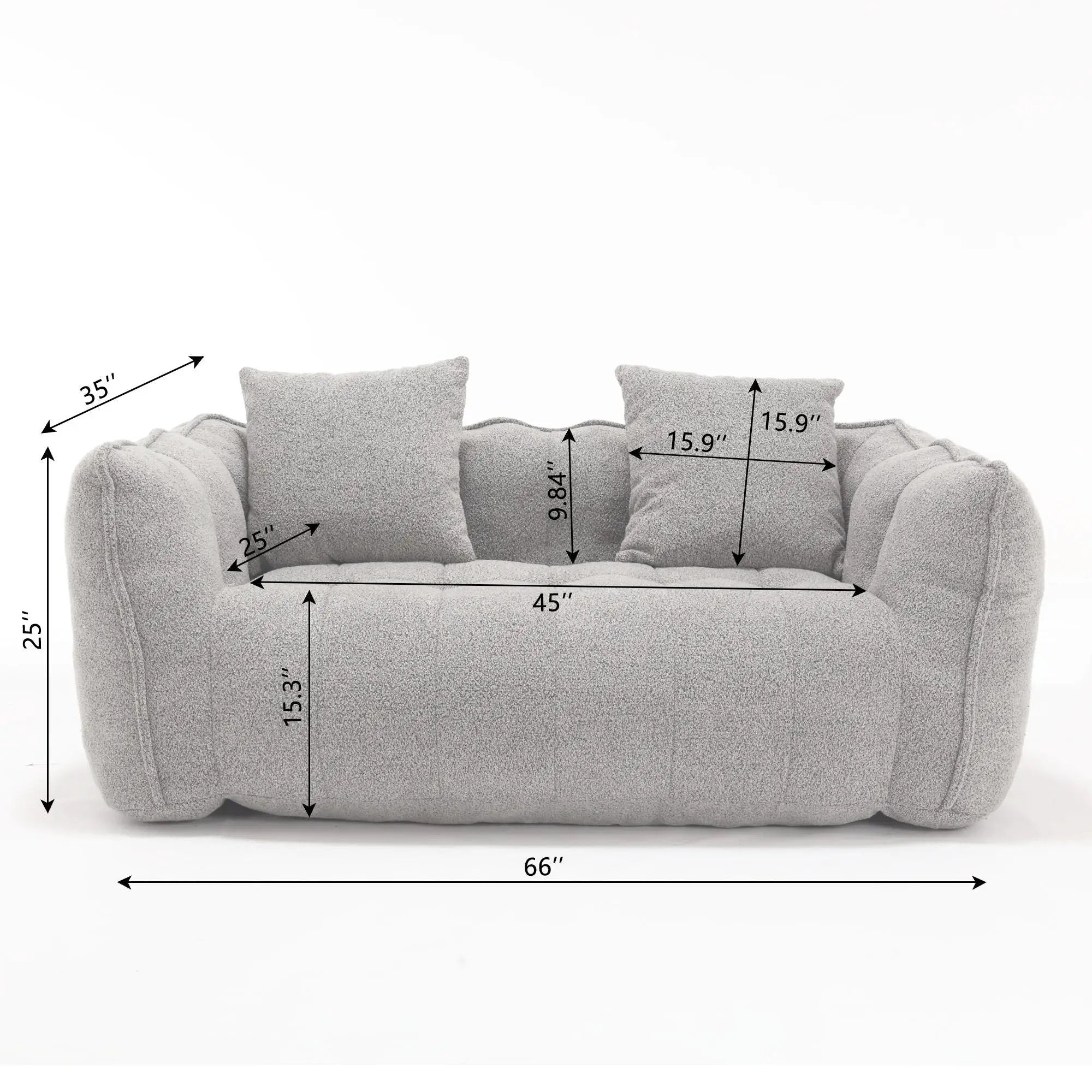 Cozy Beanbag Chair With High Resilience Foam Core For 2 by HouseOfZazla