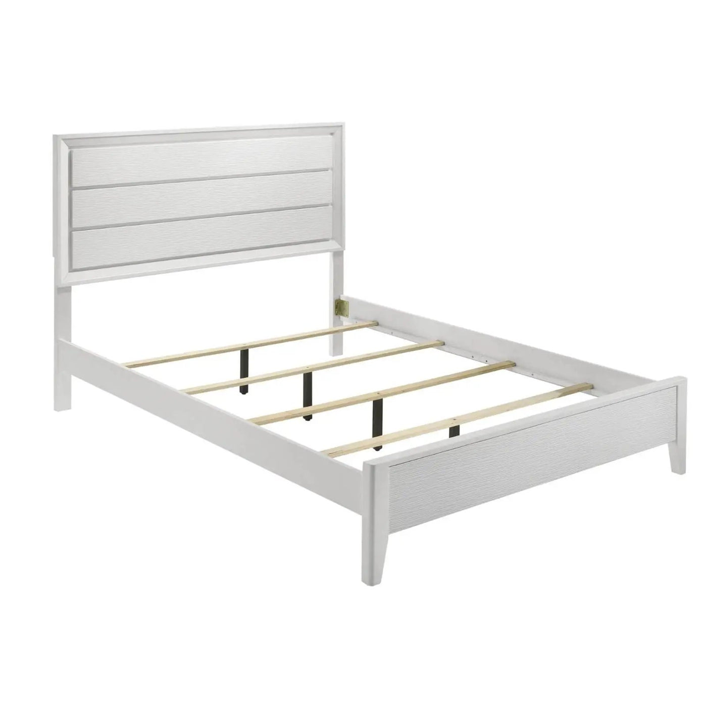 3 Piece Contemporary Bed Set With Wave Texture Panels And Angled Legs by HouseOfZazla