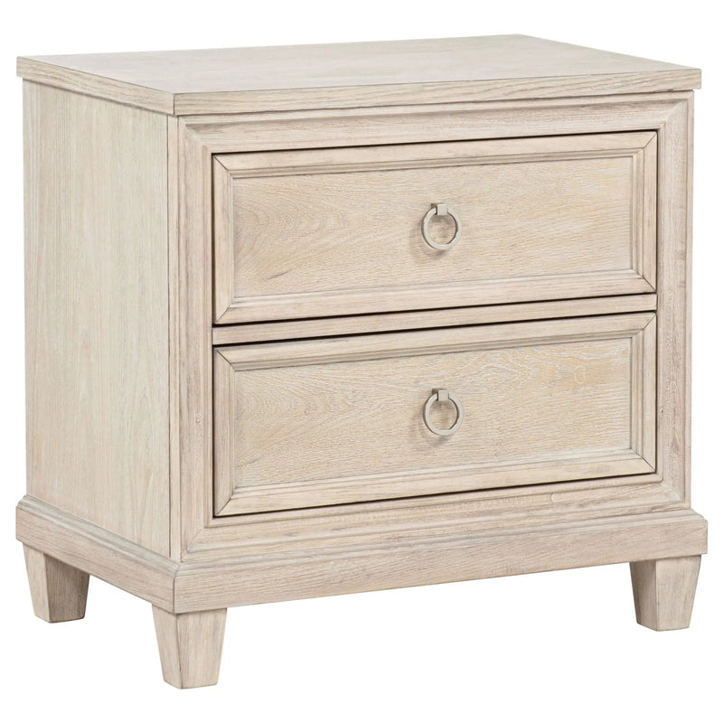 Pembroke 2-drawer Nightstand Bedside Table Washed Oak by Unique Piece Furniture