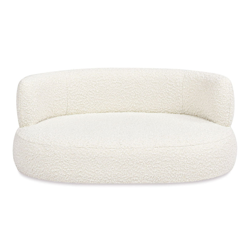 Shep - Curved Dog Sofa Bed Medium - Ivory White by HouseOfZazla
