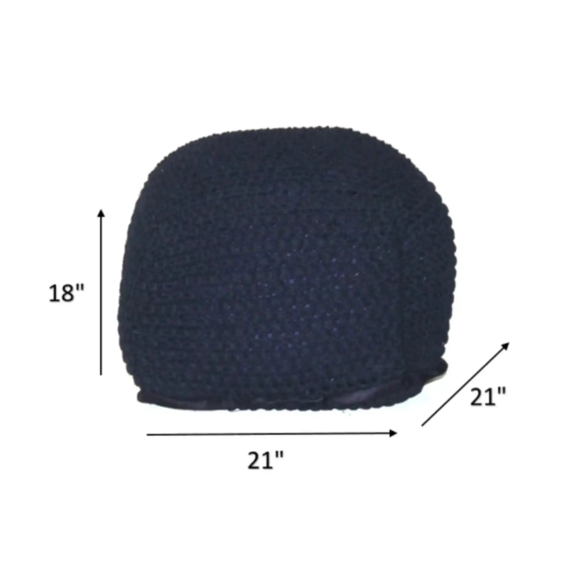 Semi Rounded Pouf Cable Knitted Perfect Seating by HouseOfZazla